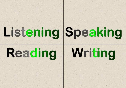 مهارت شنیداری، مهارت گفتاری، مهارت خواندن، مهارت نوشتن